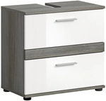 Waschbeckenunterschrank Blake wei&szlig;/grau B/H/T 60x57x34 cm
