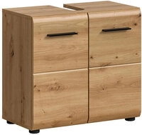 Waschbeckenunterschrank Ice 60 x 30 x 54 cm melaminbeschichtet Braun/Schwarz Artisan