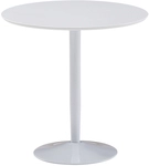 Esstisch rund &Oslash; 75 cm Metall/Eisen lackiert Wei&szlig;
