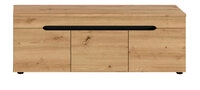 Garderobenbank Canu 120 x 37 x 43 cm 3-T&uuml;rer Baaltgrau/Artisan-Eiche-Dekor