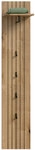 Garderobenpaneel Station 160 x 31 x 27 cm Metall Evoke-Oak-Dekor Schwarz