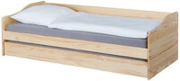 Stauraum-/Funktionsbett Leonie 90 x 200 cm Kiefer massiv Natur braun