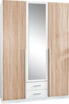 Kleiderschrank Skate Eiche Alpinwei&szlig; Nachbildung ca. 135 x 197 x 58 cm