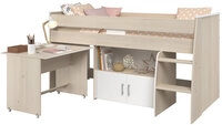 Parisot Hochbett Charly 4 braun / wei&szlig;