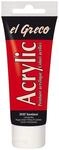 KREUL 28307 - El Greco Acrylic, 75 ml Tube in karminrot, hochpigmentierte, gl&auml;nzende