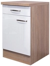 Unterschrank Valero Wei&szlig;/Braun 50 x 86 x 60 cm