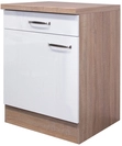 Unterschrank Valero Wei&szlig;/Braun 60 x 86 x 60 cm