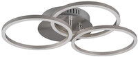 LED Deckenlampe Circle nickelfarbig 43,5cm 9,5cm Fernbedienung dimmbar CCT Metall