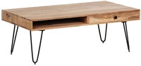 Couchtisch Tolna Massivholz Akazie braun/schwarz 120 x 60 cm