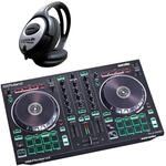 Roland DJ-202 2-Kanal 4-Deck USB-DJ-Controller + keepdrum Kopfh&ouml;rer