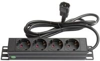 Good Connections&reg; Steckdosenleiste 10" (1HE) - Kaltger&auml;te-Stecker C14 an 4x
