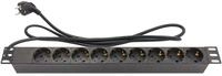 Good Connections&reg; Steckdosenleiste 19" (1HE) - Schutzkontakt-Stecker an 9x