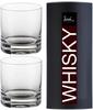 Set 2 Whisky Tumbler 400ml/H.95mm -in Geschenkröhre- 500/14 platin GENTLEMAN...