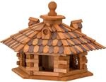 dobar&reg; 45310e Vogelfutterhaus Holzschindeldach 6-eckig - Vogelhaus aus...