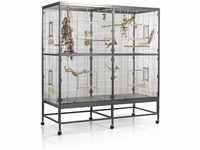 Montana Cages | Vogelvoliere Casa 150 | Antik-Platinum | Voliere für...