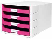 HAN Schubladenbox IMPULS, DIN A4/C4, 4 offene Schubladen, weiß-Trend Colour...