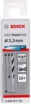 Bosch Professional 10 St&uuml;ck HSS Spiralbohrer PointTeQ (f&uuml;r Metall, 2,3 x 27 x 53