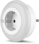 REV LED Nachtlicht mit D&auml;mmerungsautomatik, 3 Farben, 0,5W, 5LUX, wei&szlig;
