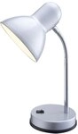 Praktische Tischleuchte Metall Kunststoff silber - BASIC