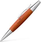 FABER-CASTELL - Kugelschreiber e-motion Birnbaum Braun, Mine B | Schaft aus