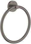 Grohe Essentials Handtuchring, Farbe: Dunkelgrau (Brushed Hard Graphite)