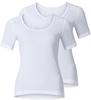 Odlo Damen ACTIVE CUBIC LIGHT Baselayer T-Shirt mit Rundhals 2er-Pack , White -...