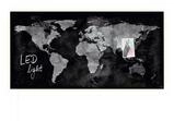 SIGEL Premium Glas-Magnettafel 91 x 46 cm mit LED-Beleuchtung Weltkarte