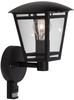 BRILLIANT Lampe Riley Außenwandleuchte stehend Bewegungsmelder schwarz | 1x A60,