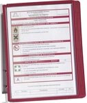 Durable Wand-Sichttafelsystem (Vario Wall 5, mit 5 Sichttafeln A4) rot, 555103