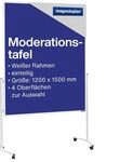 magnetoplan Moderationstafel einteilig, Filz Blau l Doppelseitig BxH 1200x1500mm l