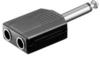 Wentronic 11891 6.35 mm 2 x 6.35 mm Schwarz - Kabelschnittstellen-/Adapter...