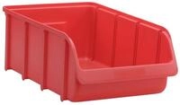 h&uuml;nersdorff Sichtbox / Stapelbox / Lagerbox in Gr&ouml;&szlig;e 5, stapelbar, Farbe: Rot