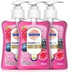 Sagrotan Handseife Brombeere und Waldfr&uuml;chte &ndash; Hygienische Fl&uuml;ssigseife &ndash; 3 x