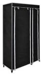 vidaXL Faltbarer Stoffschrank Schwarz 110 x 45 x 175 cm