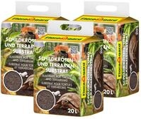 Floragard Schildkr&ouml;tenerde & Terrariensubstrat 60 L (3&times;20 L) &ndash;staubarm &
