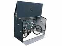 tepro Trimetals Metallgerätehaus Fahrradbox mit klappbarer Einfahrtsrampe für...