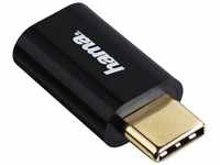 Hama USB C Adapter (USB-Type-C-Stecker auf Micro-USB-2.0-Buchse, vergoldet,