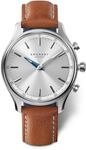 KRONABY Damen Hybrid Uhr Leder Braun - Analog - Saphirglas Hochfest - Wasserdicht 10