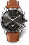 KRONABY Hybrid Smartwatch Herrenuhr Leder Braun - Analoge Connected Uhr 10 ATM