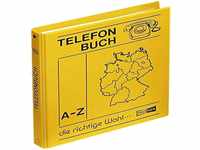VELOFLEX 5158000 - Telefonringbuch, DIN A5 4- Rund- Ring- Mechanik, 16 mm breit gelb