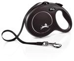 flexi Classic L Ausziehbare Bandleine 8 m, Schwarz, bis 50 kg | Original flexi-Leine,