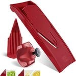 B&ouml;rner V1 ClassicLine Gem&uuml;sehobel - Basis Set - Mit 2 Eins&auml;tzen - Rot | Mit