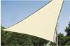 Perel Sonnensegel, wasserabweisend, 5 x 5 x 5 m, 160 g/m², Polyester, Dreieck, Creme