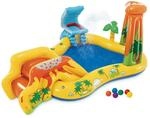 Intex 57444NP - Aufblasbarer Play Center Dinosaurier, Vinyl, Mehrfarbig, 249x191x109