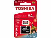 Toshiba 64 GB 64 G SD M303 mit SD Adapter microSDXC UHS-I U3 Karte 4 K Class10...