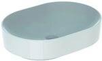 Geberit VariForm Aufsatzwaschtisch elliptisch, 550x400mm, ohne Hahnloch, ohne