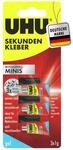 UHU Sekundenkleber extra stark | 3x1g Kleber Tuben f&uuml;r pr&auml;zises Kleben 