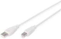 DIGITUS USB 2.0 Kabel &ndash; 1,8 m &ndash; USB-A zu Typ-B &ndash; 480 Mbit/s &ndash; Beige |...