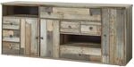 Stella Trading Bonanza Vintage Sideboard in Driftwood Optik - ausdrucksstarkes Retro