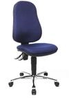 Topstar Drehstuhl Point 60 blau mit gepolstertem R&uuml;cken ohne Armlehnen